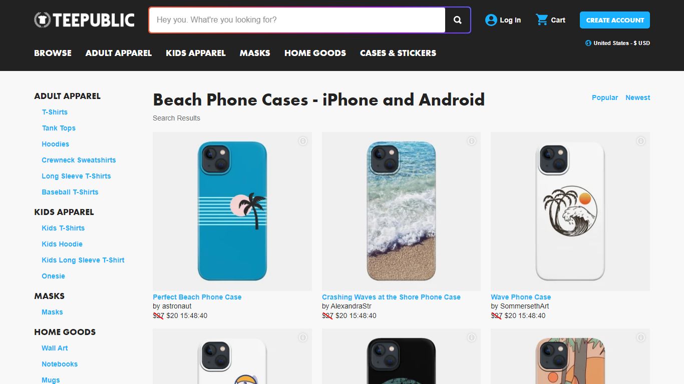 Beach Phone Cases - iPhone and Android | TeePublic